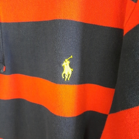 Polo Ralph Lauren Short Sleeve Shirt Red Blue Stripe Mens Size 2XL - Picture 2 of 9
